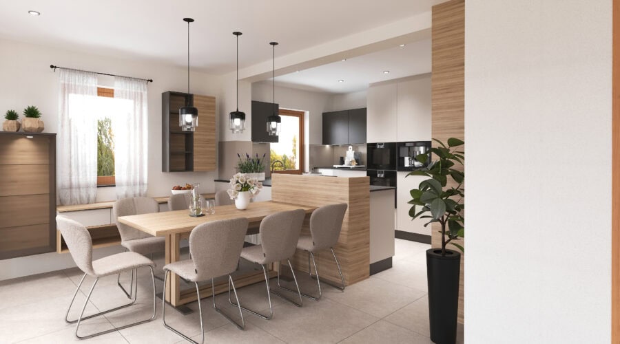 05 projekt-umbau-schau_köh_muc_02-tischlerei_innenarchitektur_wagenleitner_senftenbach Helle Küche mit Essbereich